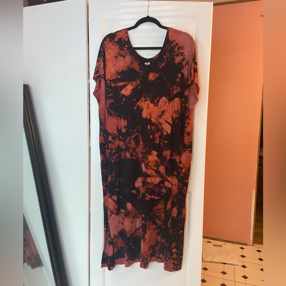 Rane Made Marble Dye maxi dress raw edge large